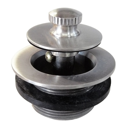 Westbrass Twist & Close 1-1/2" NPSM Coarse Thread Bath Drain in Satin Nickel D331-07